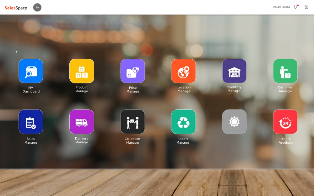 SFA management system — screenshot